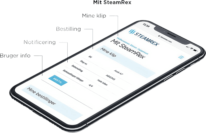 Mit SteamRex Mobile App